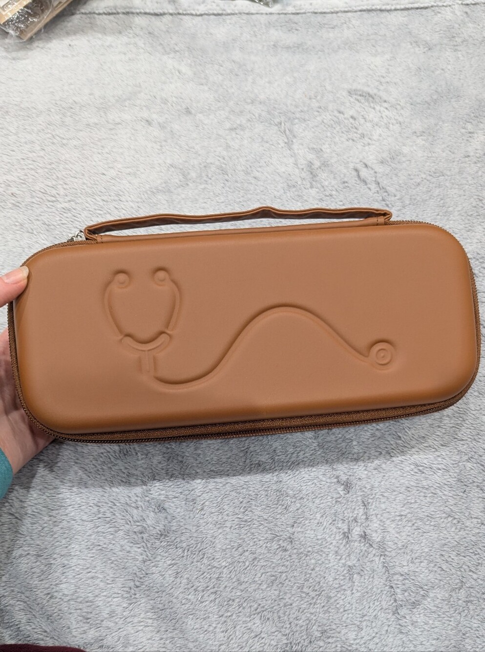 Leather-look Brown Stethoscope Case